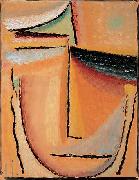 Alexej von Jawlensky Abstract Head oil painting